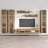 120" Modern Floating Wall Mounted Entertainment Center with 16-Color LED Lighting, High Gloss Finish-194561212