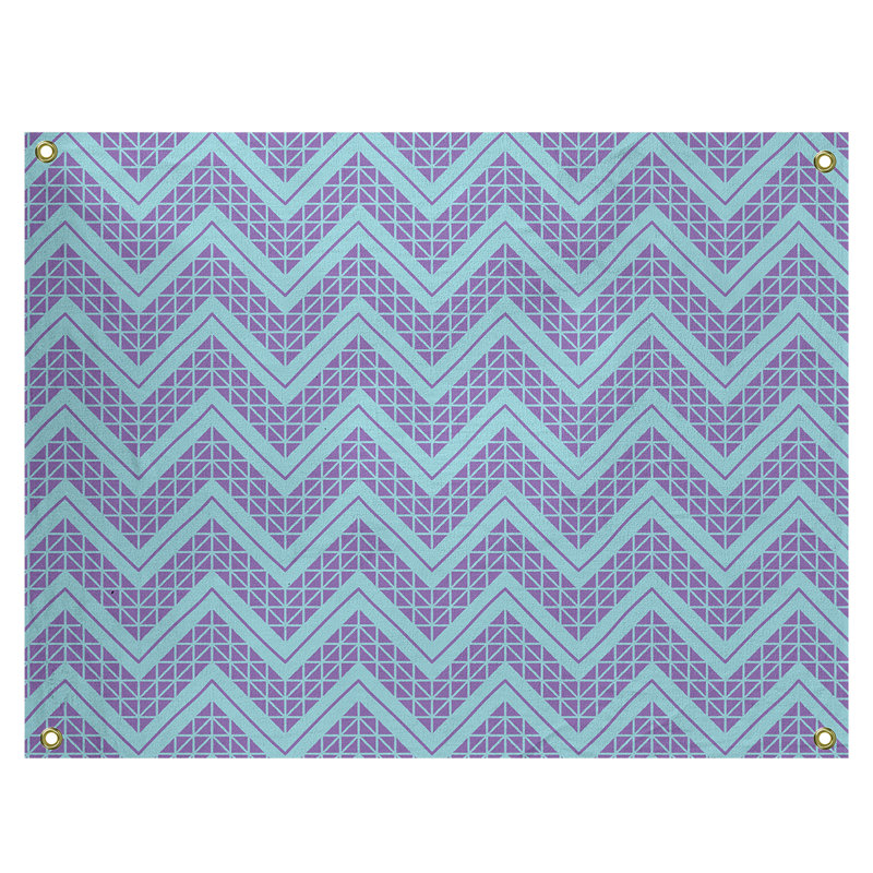 Tapisserie Stephenie, H 59 po x l 80 po, Sarcelle / Mauve