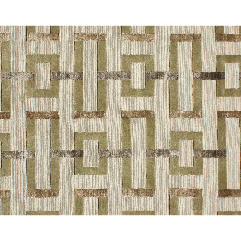 Tapis rectangulaire en cachemire / or / ivoire, Rectangle 12 pi x 15 pi