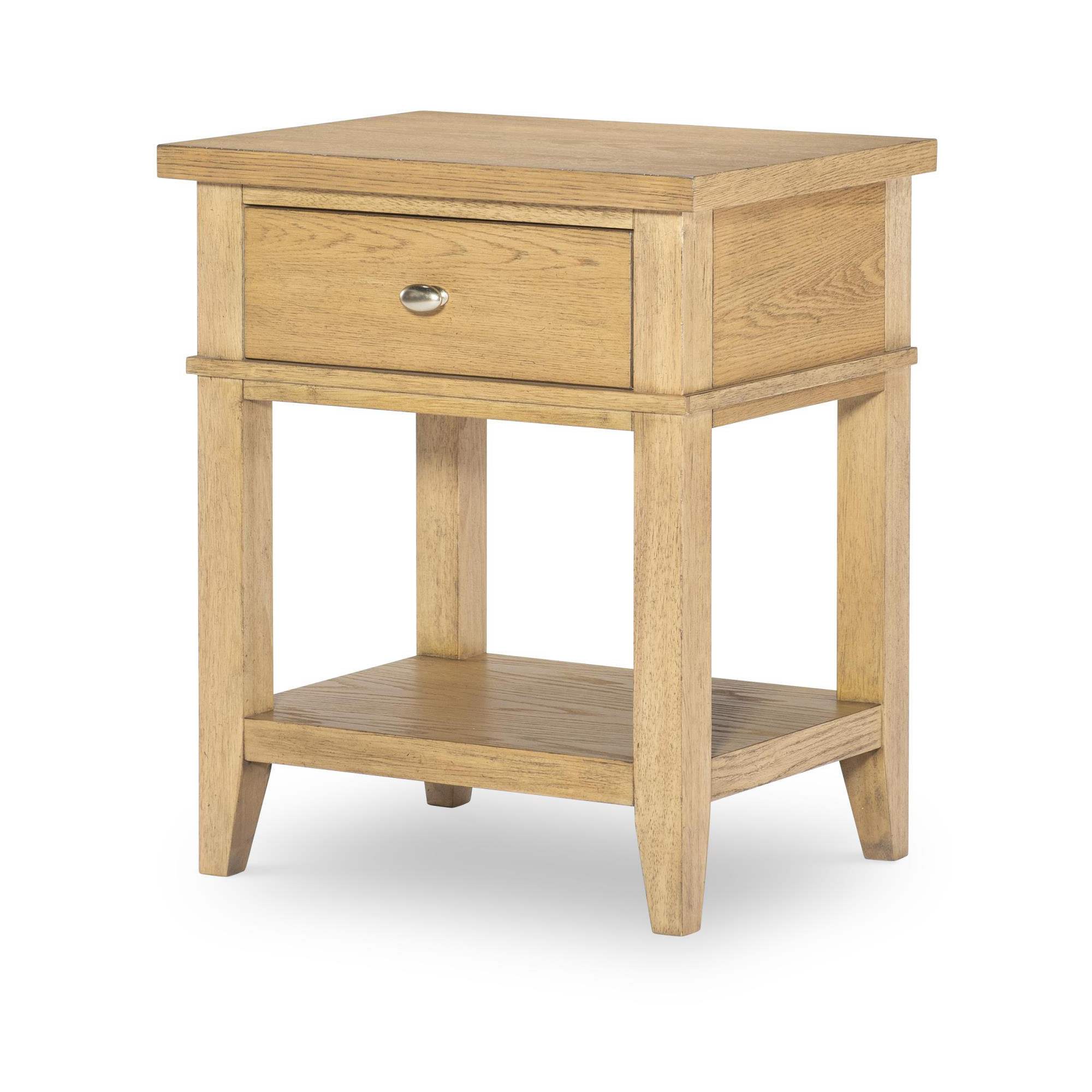 Today's Traditions Open Night Stand (1 Drawer, 1 OPEN SHELF, USB-C), Natural