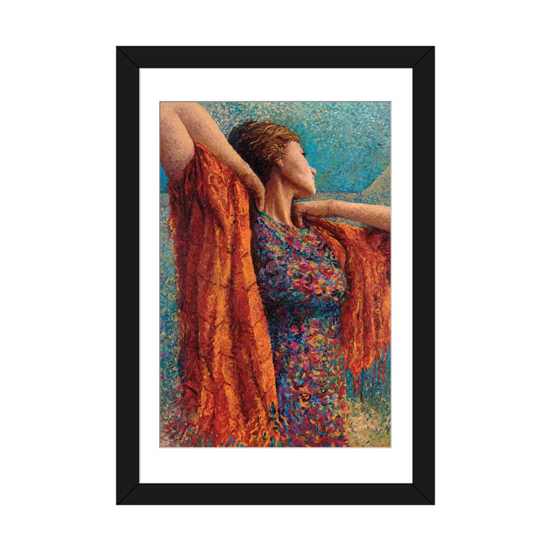 Reproduction d’art sur toile tendue, "gibbonsing scott-miss" et "écharpe", H 24 po x l 16 po x P 1 po, Blanc