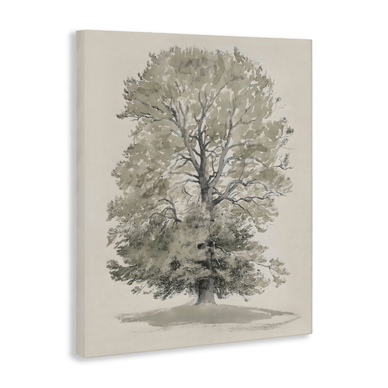 Toile d'arbre de campagne rétro vintage, design par Riley B, H 48 po x l 36 po