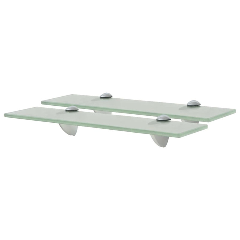Tablette flottante en verre 2 pièces Annaly, H 0,31 po x l 15,75 po x P 3,9 po, Givré