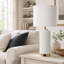 Lampe de table Boho en céramique, lampes de chambre à coucher ou de salon de 26 po de hauteur avec ports de charge USB
