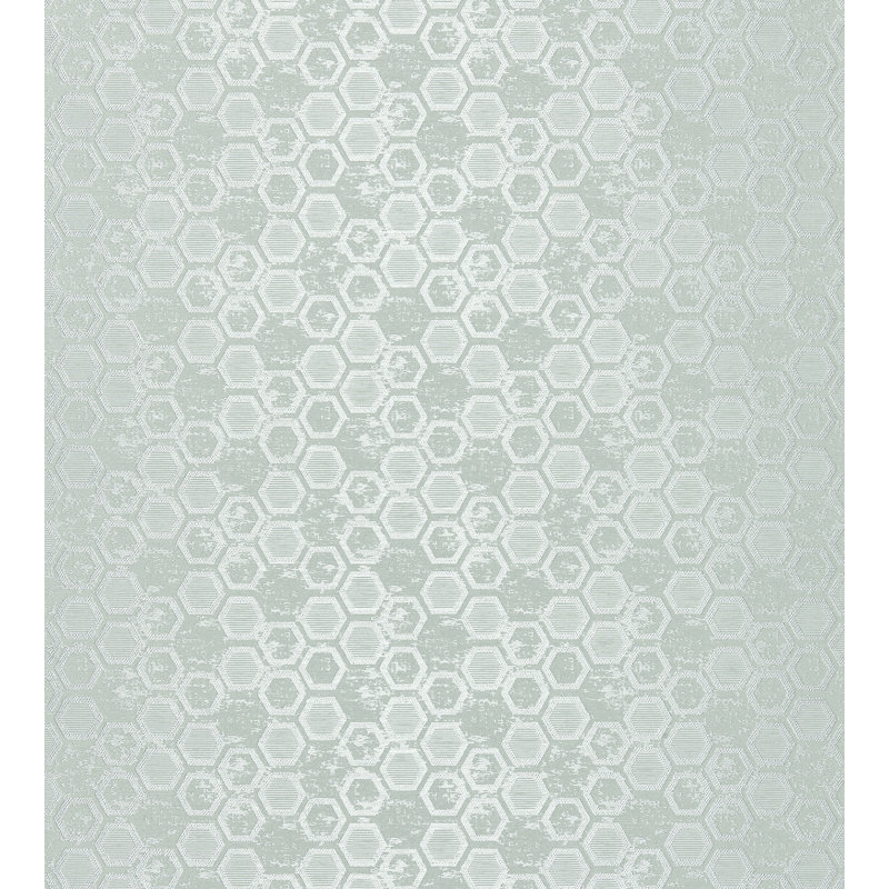 Hexagon Inspiration Geometric Wallpaper Roll, Mist