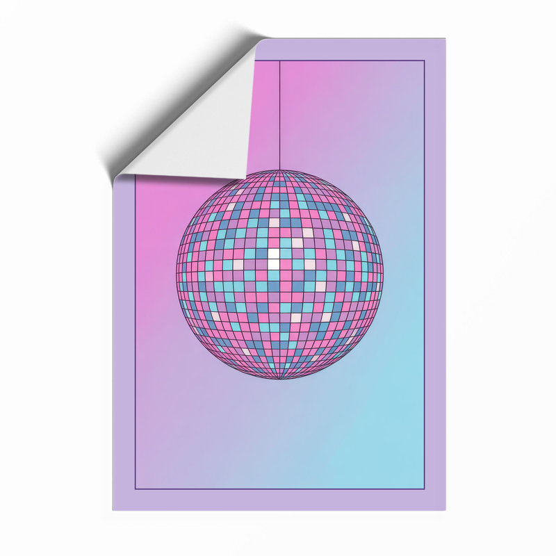 Disco Ball In Motion Retro - Print, Unframed, A2 - 59.4 x 42.0 cm