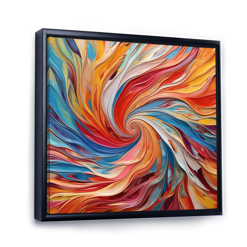 Spiral Symphony IV sur impression sur toile, H 36 po x l 36 po x P 1,5 po, Cadre flottant noir