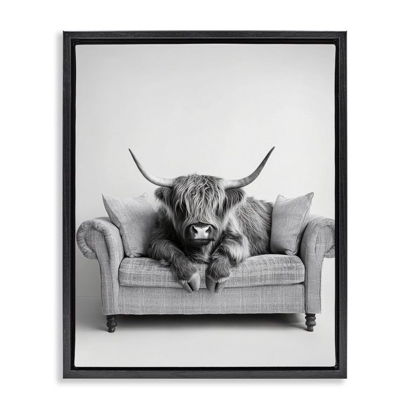 Art mural sur toile flottant Highland, Cadre flottant noir de jais, H 21 po x l 17 po
