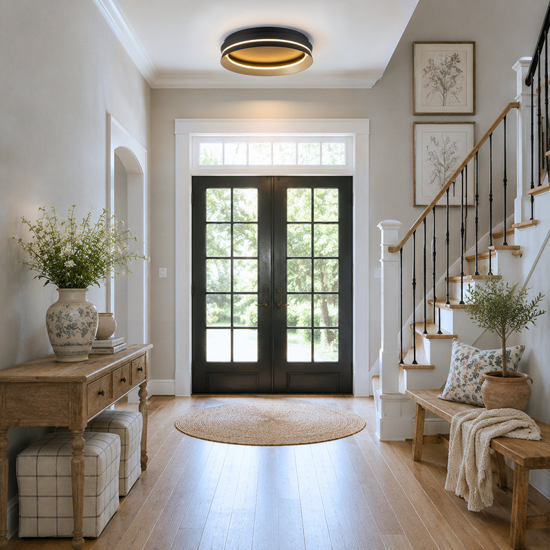 Modern Dimmable LED Drum Flush Mount