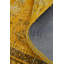 Tapis éclectique rond jaune patchwork 5 x 5 pour maisons classiques modernes
