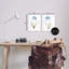 Ensemble de 2 plaques murales fleurs bleues, conception par Kristen Brockmon