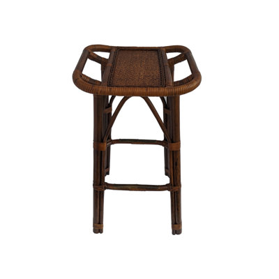  Tabouret de bar oriental en rotin à hauteur de comptoir