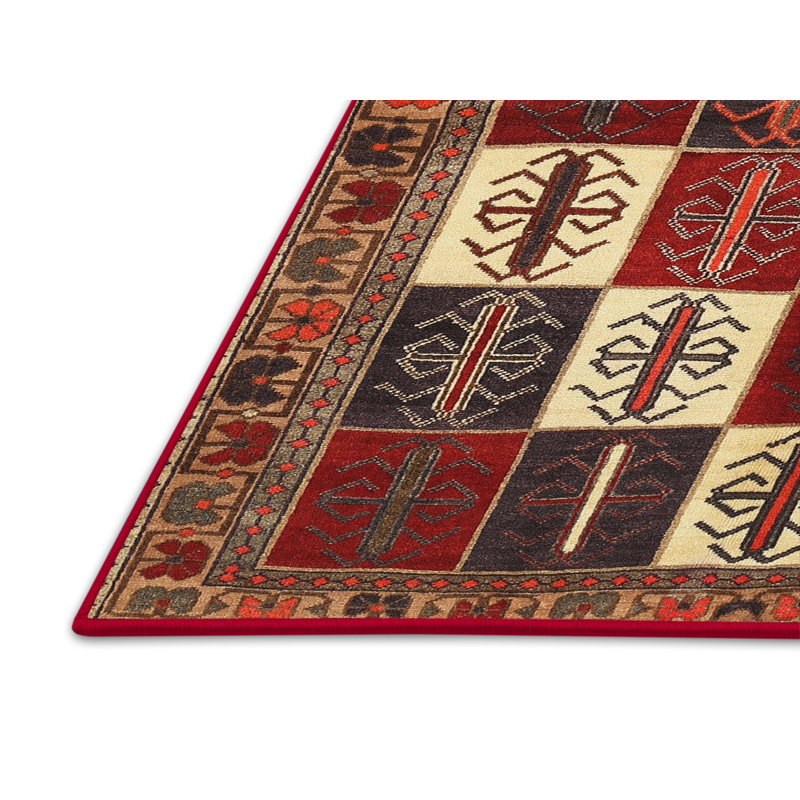 Tapis rouge à motif sud-ouest, Rectangle 2 pi x 5 pi