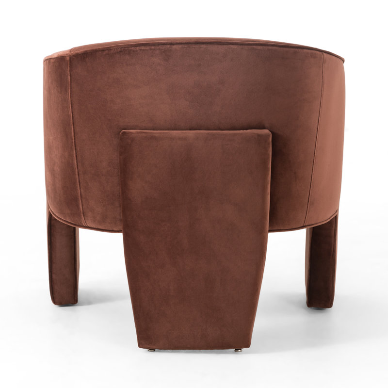 Fae Wide Barrel Chair, Auburn