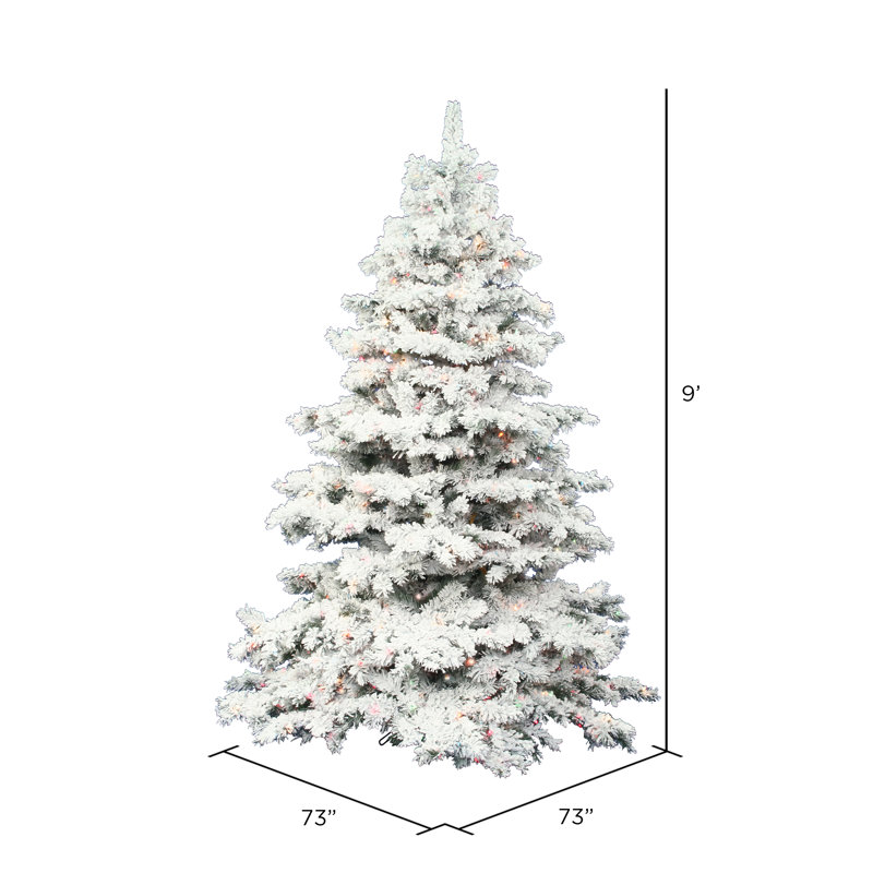 Alaskan Flocked Artificial Christmas Tree, 9' H