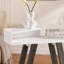 Console contemporaine deux tons avec deux tablettes blanc et gris-1649047307-1649047308-1649047310