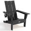 Ensemble de 2 chaises Adirondack pliables en PEHD avec support pour téléphone portable Maillet (ensemble de 2)-123349696