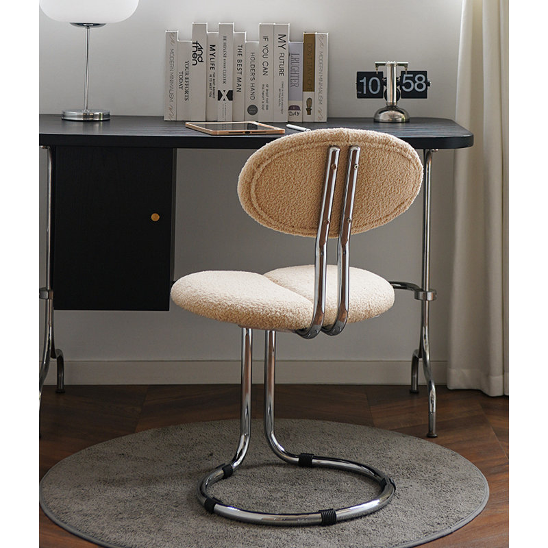 Chaise de salle à manger flottante en alliage d'acier moderne, simple et créative