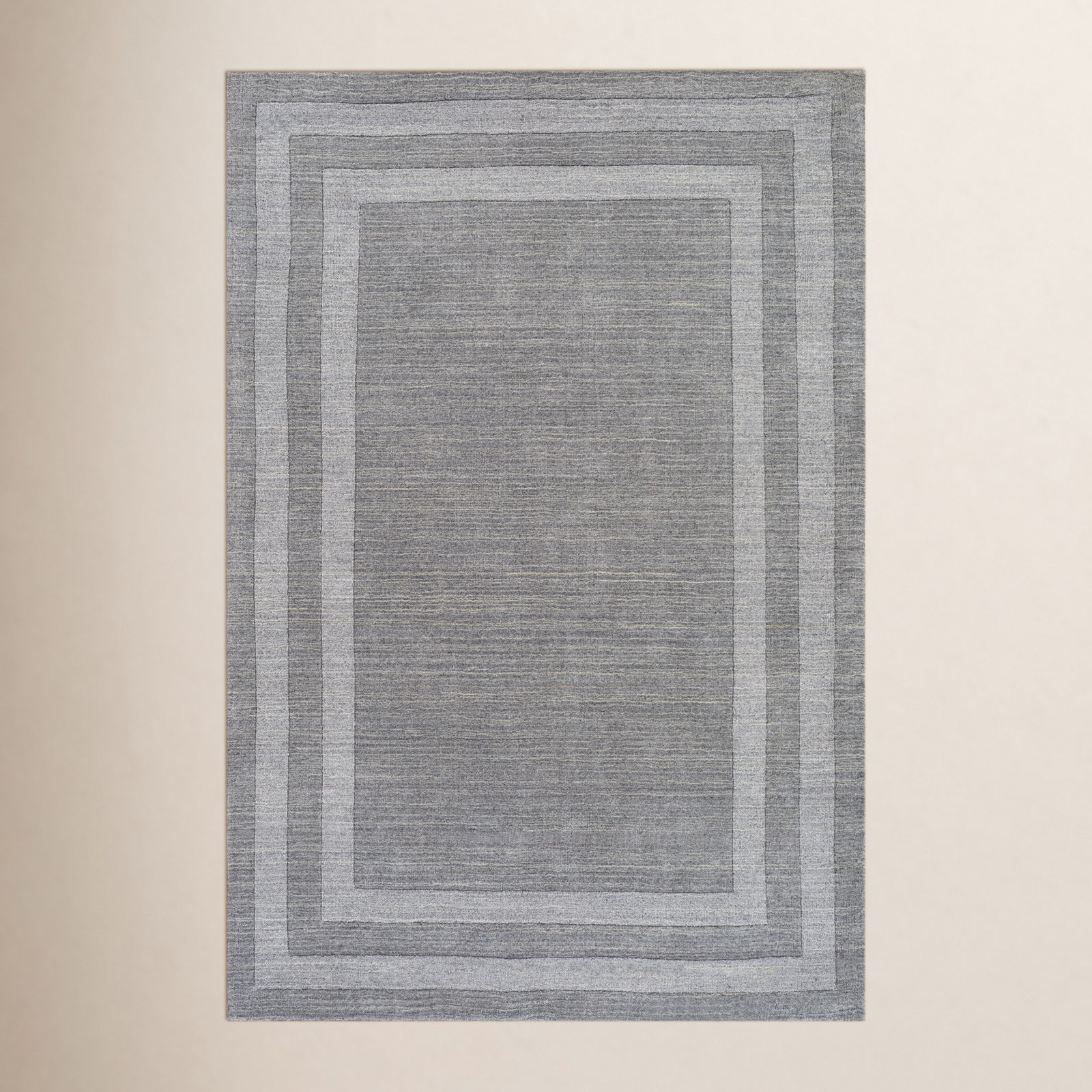 Pierson Medium Gray Hand-Tufted Rug, Rectangle 4' x 6'