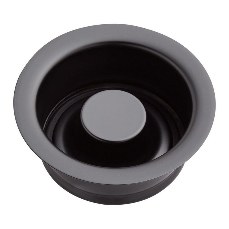 Kitchen Disposer Flange & Stopper- 3.5", Matte Black