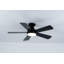 Ventilateur de plafond 52 po encastré à profil bas avec éclairage à DEL 3CCT à intensité variable et télécommande, moteur CC réversible silencieux, pales en MDF noir à deux couleurs, ventilateur intérieur et extérieur couvert pour la chambre à coucher