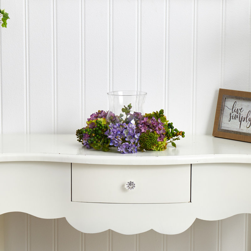 Hydrangea Candelabrum Arrangement in Vase