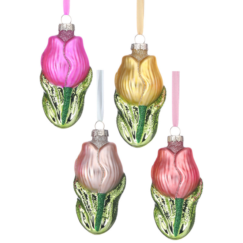 Boîte à ornements en verre 4 "Tulip