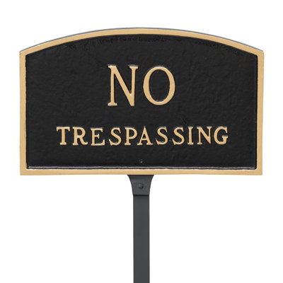Panneau de jardin «No Trespassing»