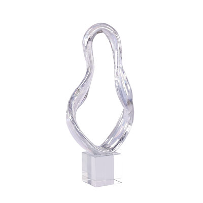 Prismatic Loop Sculpture On Crystal Base, Large