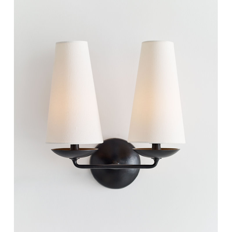 AERIN Fontaine Double Sconce, Aged Iron