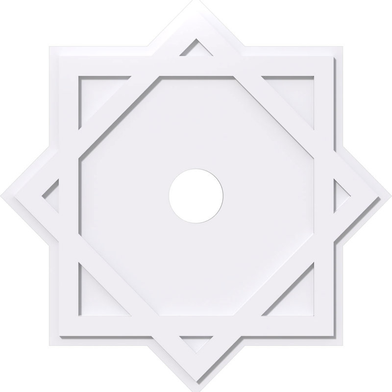 Médaillon de plafond contemporain en PVC Axel, H 36 po x l 36 po x P 1 po