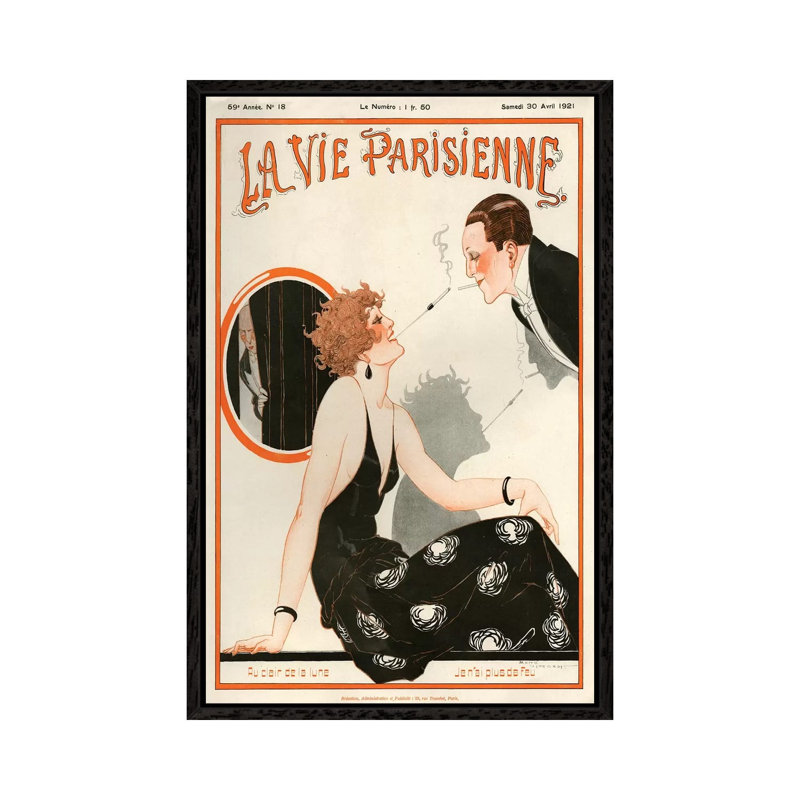 1921 La Vie Parisienne Magazine Cover by The Advertising Archives - Gallery-Wrapped Canvas Giclée on Canvas, Black Framed