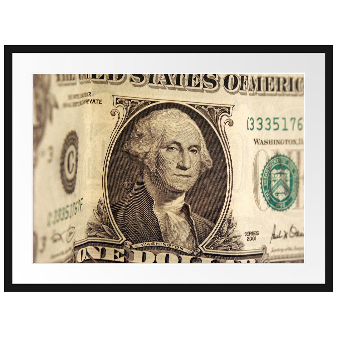 Dollar Banknote Gerahmter Fotodruck Poster