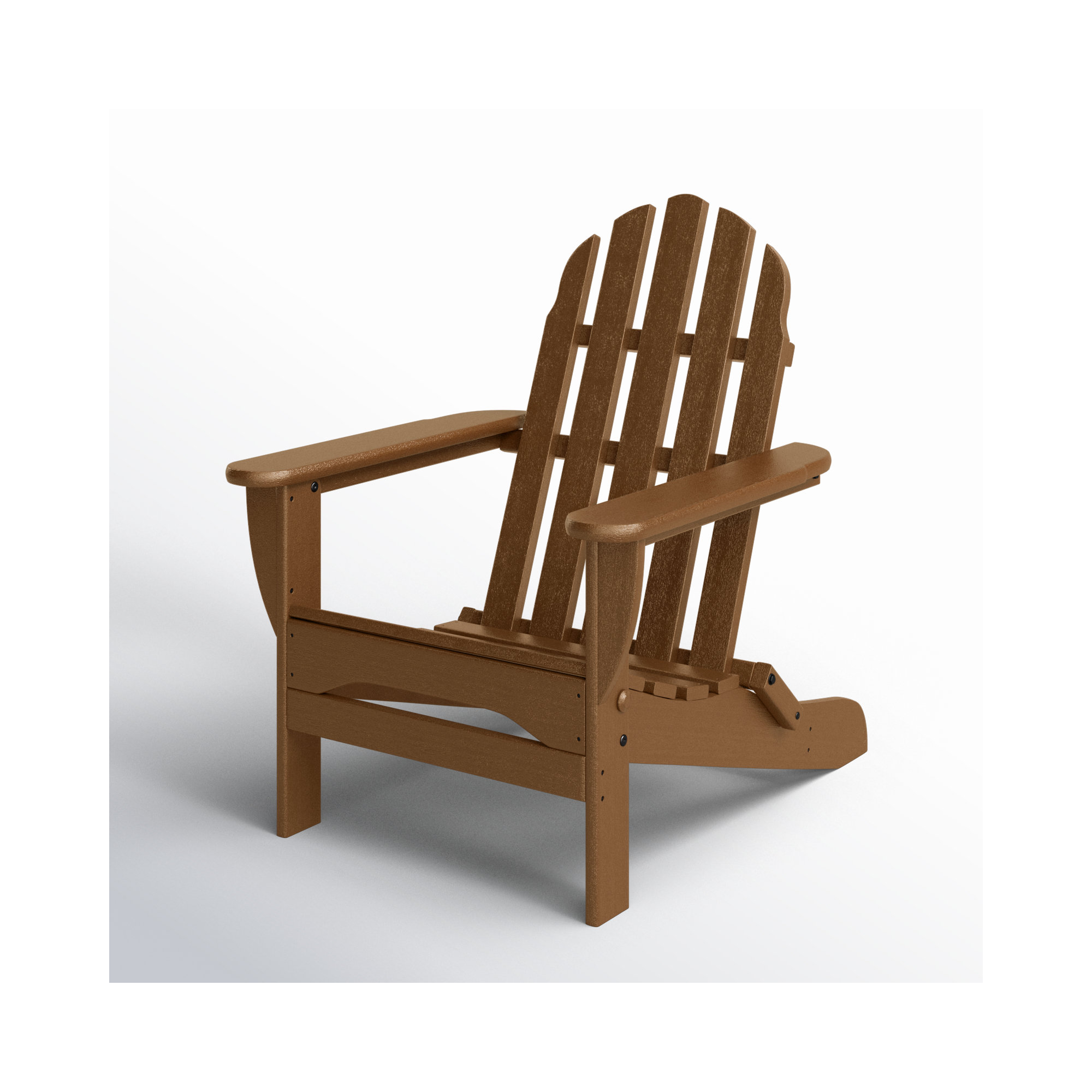POLYWOOD Classic Adirondack Folding Adirondack Chair, Dark Teak