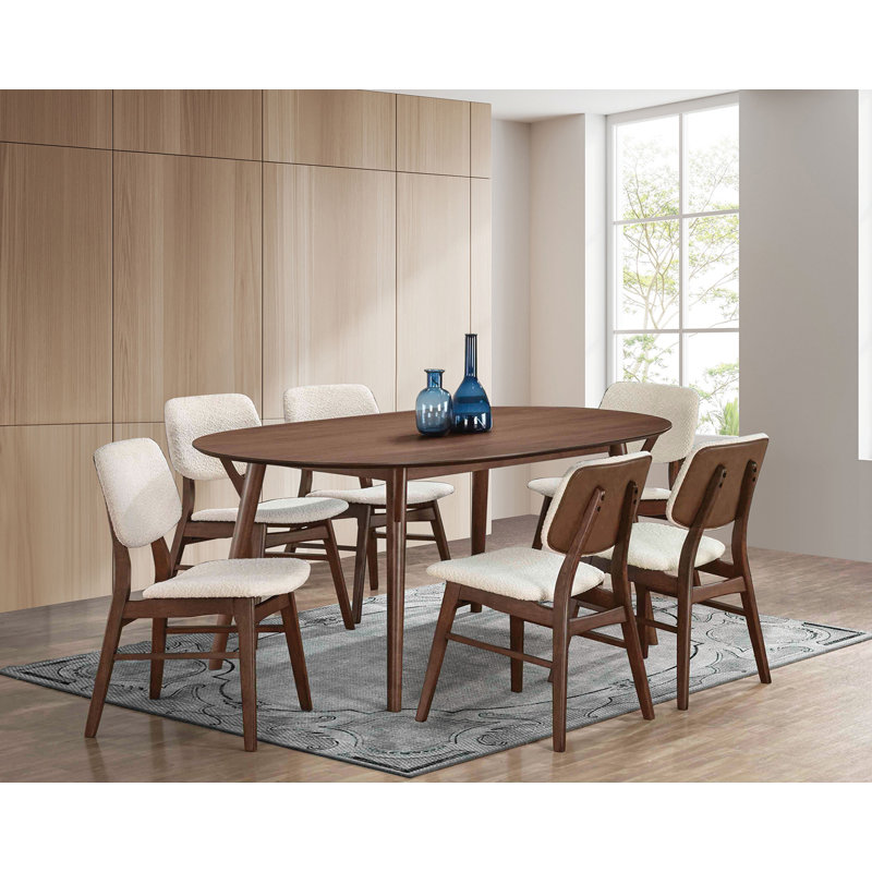 Table de salle à manger 71,4 "de style Mid-Century moderne, noyer