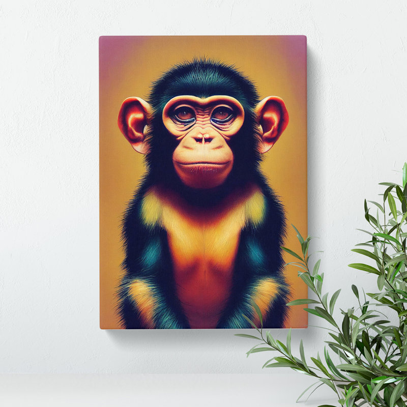 A Young Monkey No.2 - Wrapped Canvas, 60cm H x 40cm W