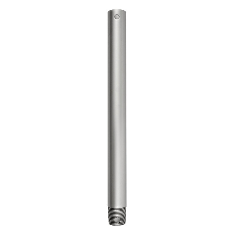 Ceiling Fan Down Rod, Satin Steel, 12" H x 1" W x 1" D