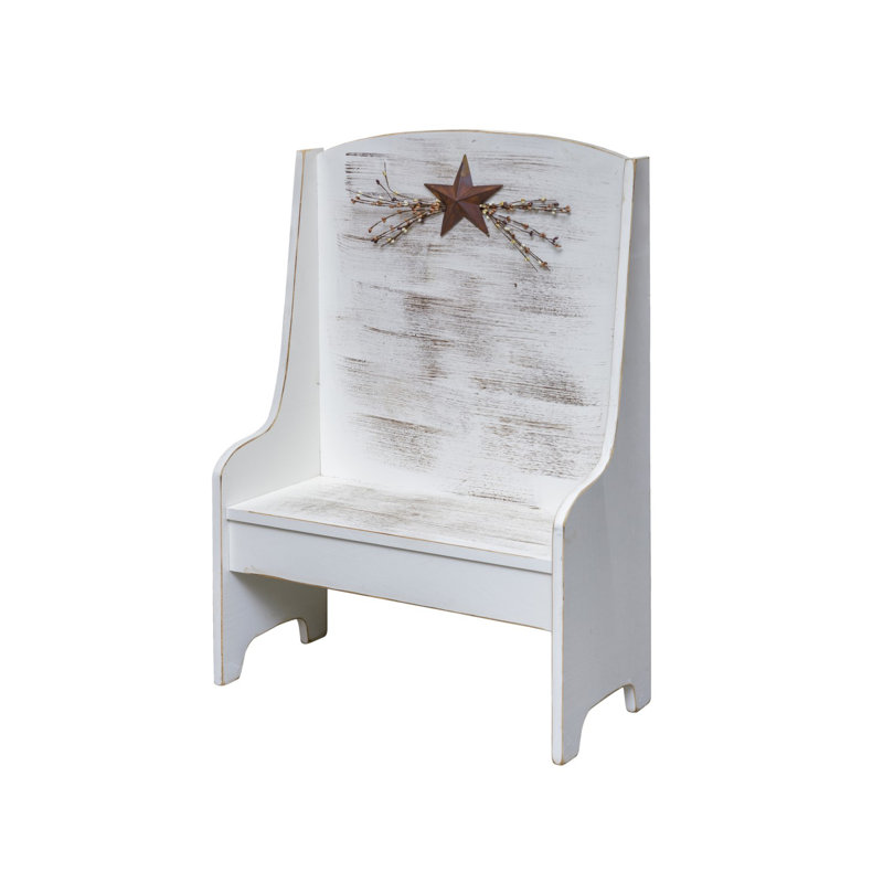 Wood Bench, Antique White