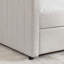 Lit de jour double avec canapé-lit rembourré avec rayures verticales, tissu en lin, beige (82,5 po x 58 po x 30 po)-426096975-426096969