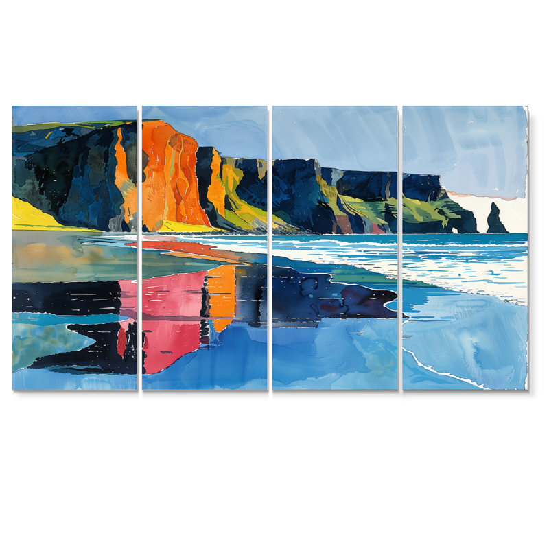 Satterfield - ensemble de reproductions d'art mural plage, H 28 po x l 48 po