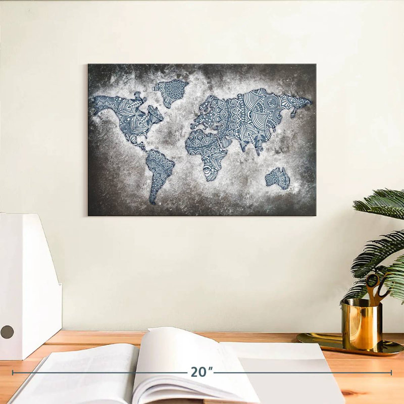 Carte du monde Aliaz, H 8 po x l 12 po