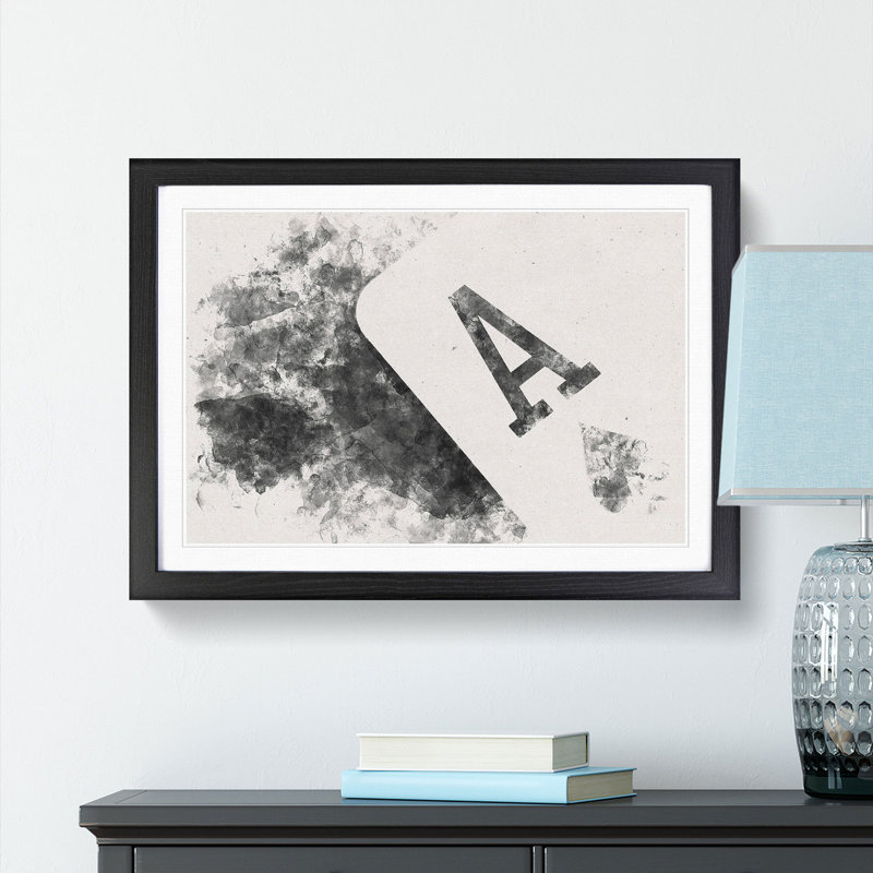 The Ace of Spades - Picture Frame Painting Print, 62cm H x 87cm W x 2cm D, Oak Framed