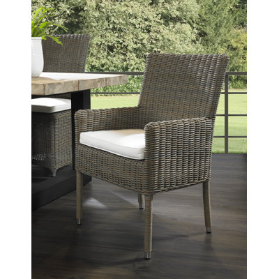 Outdoor Delaplaine Arm Dining Chair by Bayou Breeze