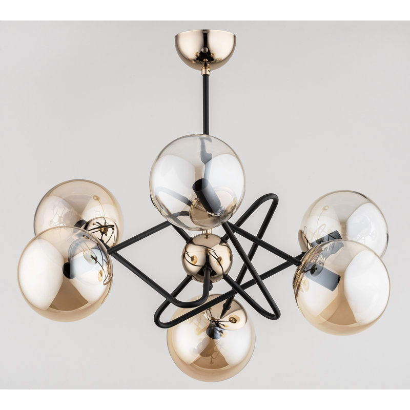 Savona 6 - Light Chandelier, Gold, Gold