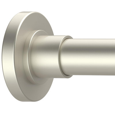 Brushed Nickel Shower Curtain Rods - 31-80 Inch Spring Tension Shower Rods For Bathroom, Adjustable, No Drilling, No Rust, Stainless Steel
