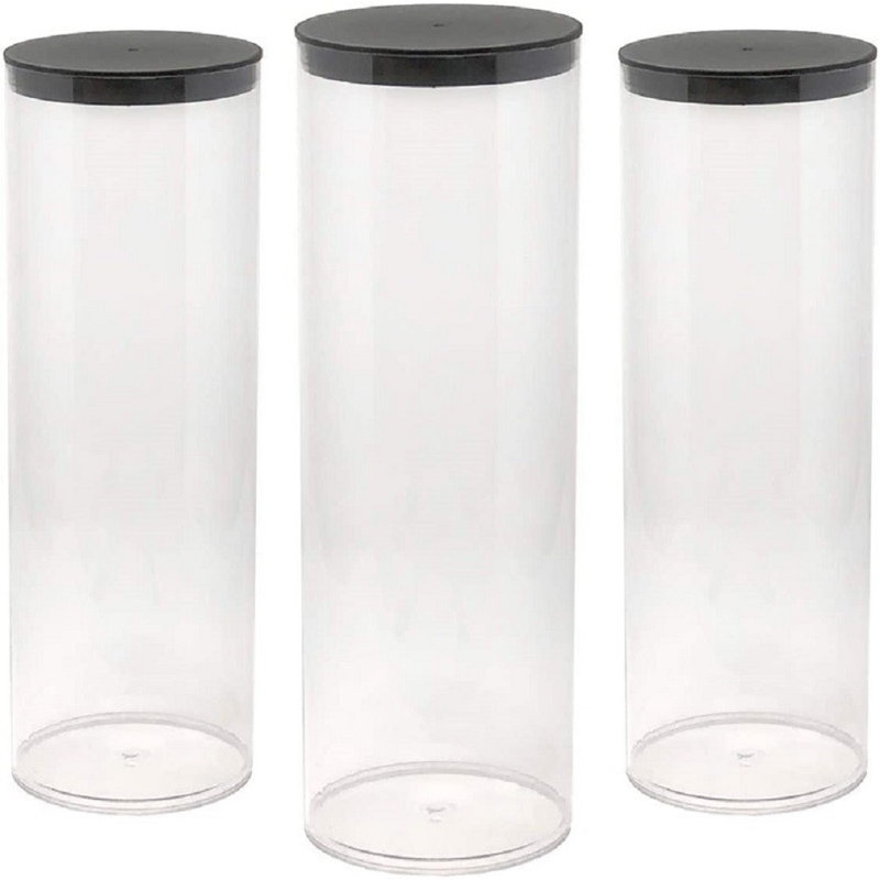 Plastic Storage Tubes 4" X 12.25", Black, 47.97