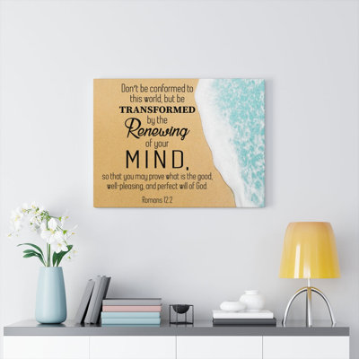Romans 12:2 - Wrapped Canvas Print