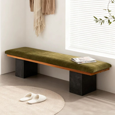 Banc rembourré vert