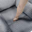 Mobilier de salon en velours côtelé gris
