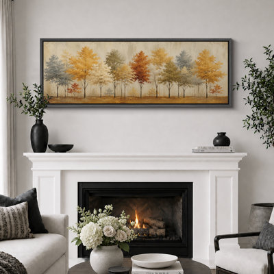 «Autumn Tree Forest», art de la salle à manger, impression sur toile encadrée, 3 pièces, 16 po x 24 po x 3 pièces, 24 po x 36 po x 3 pièces